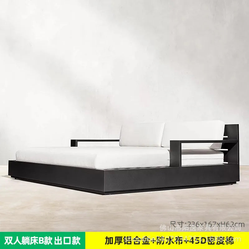 Outdoor high-end sofa villa garden courtyard hotel swimming pool leisure outdoor waterproof and sunscreen aluminum  combination