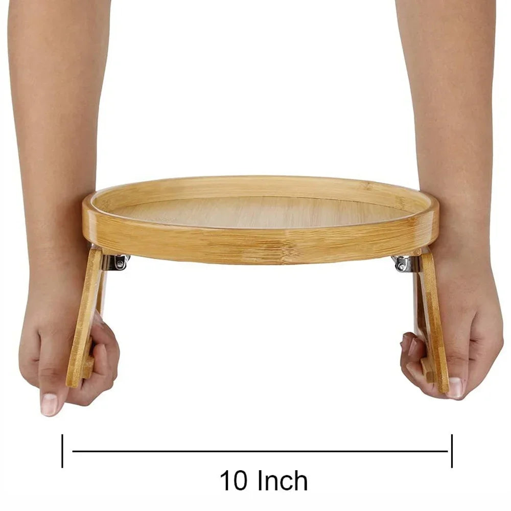 Storage Tray Table Sofa Armrest Clip-On Trays Natural wooden Sofa Tray Practical TV Snack Trays for Remote Control Drink Snacks