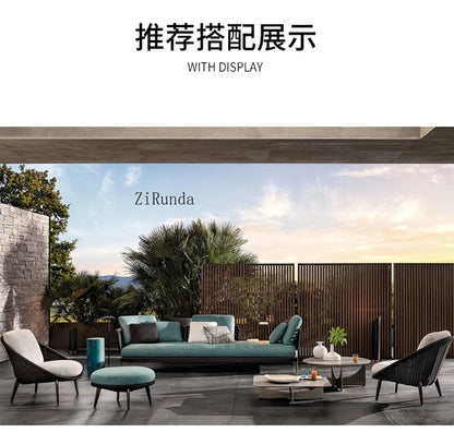 Y  Outdoor Sofa Courtyard Waterproof Vine Weaving Villa Garden Outdoor Leisure Terrace Sofa Vine Weaving Furniture