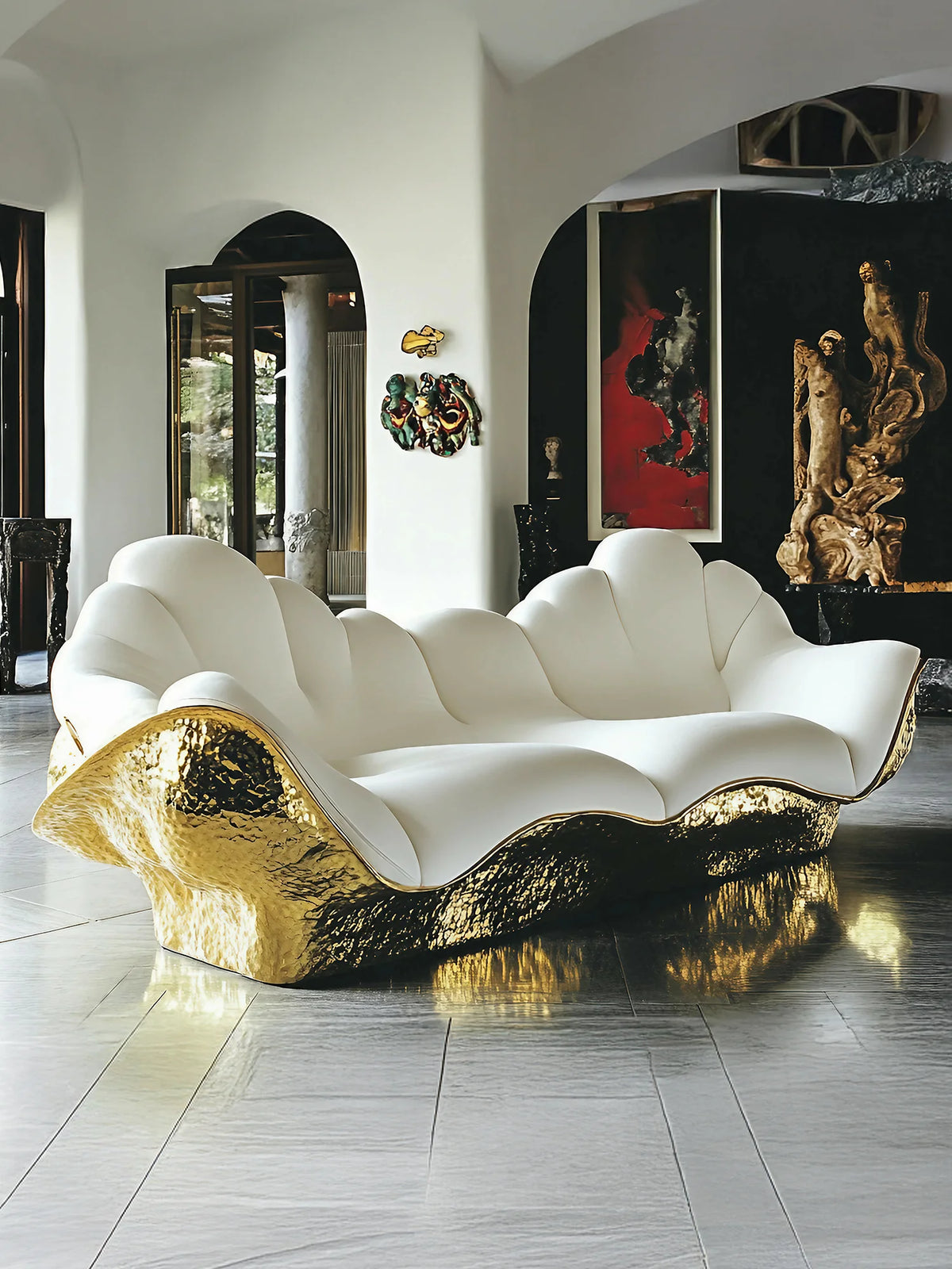 Modern Art Sofa Mansion Light Luxury Aesthetic Furniture High Luxury International Hall A9