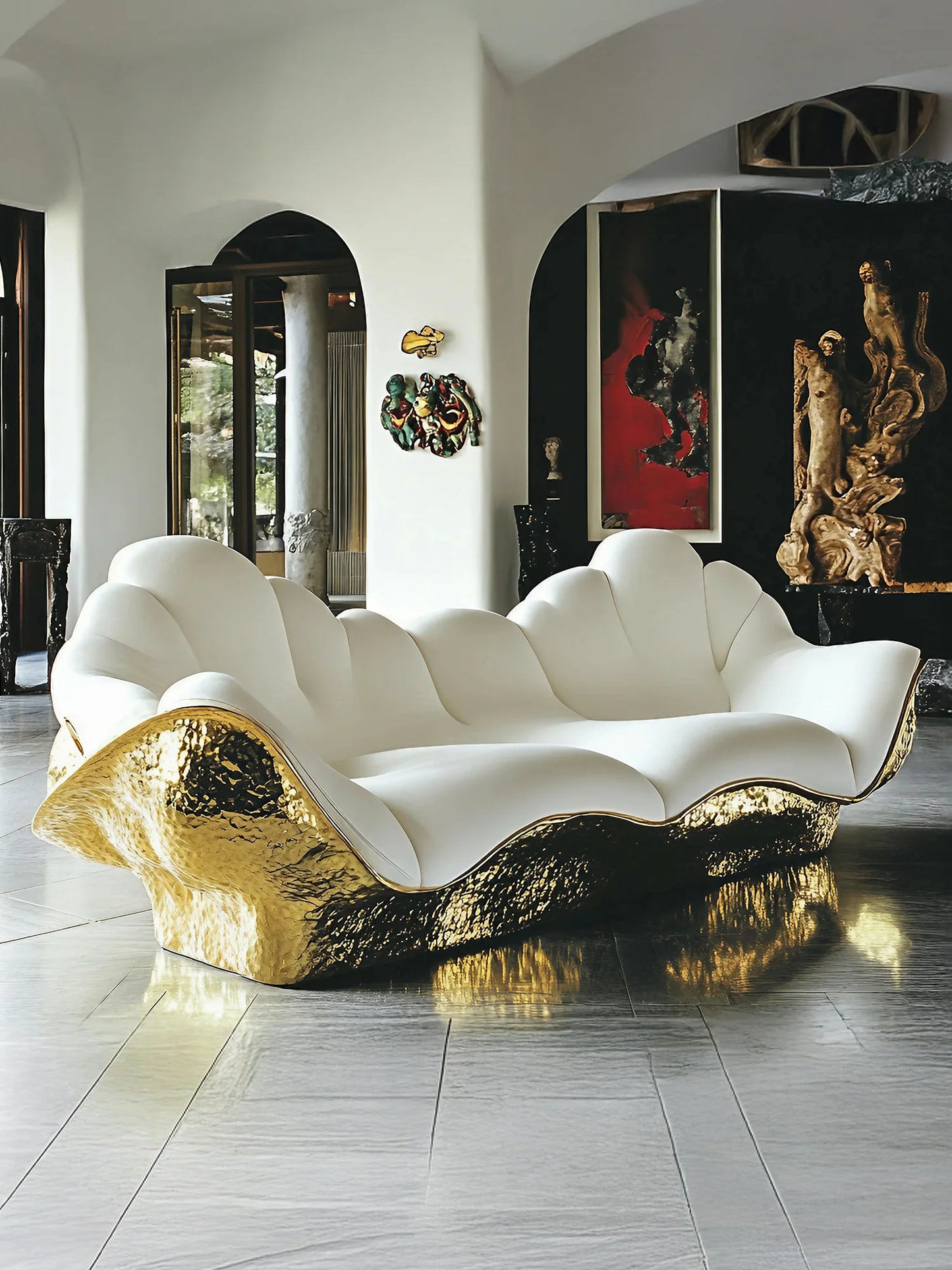 Modern Art Sofa Mansion Light Luxury Aesthetic Furniture High Luxury International Hall A9
