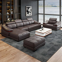 Floor Designer Living Room Sofas Couch Leather Nordic Minimalist Sofas Relaxing Room Decor Sillon Cama Lounge Suite Furniture