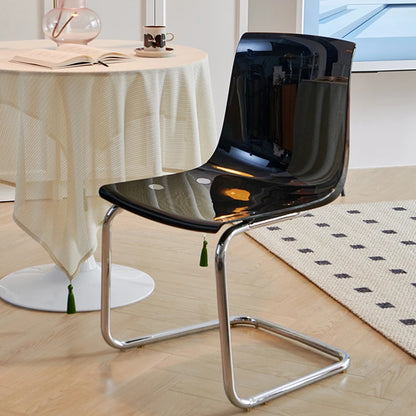 Furniture Stool Modern Transparent Chairs Designer Metal PC Plastic Dining Chair Home Creative Backrest Dining Table Stools