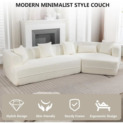 Modular Sectional Sofa in Cloud Comfy Style, Deep Seating, No Assembly Required, Living Room Furniture for Comfortable Relaxatio