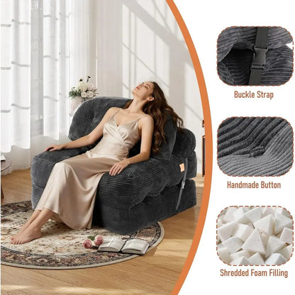 olding Soa Bed, Convertible Sleeper Chair with Back Support and Pillow uton,Boneloldable Couch or Living Room/Gt Use/Home Oice,