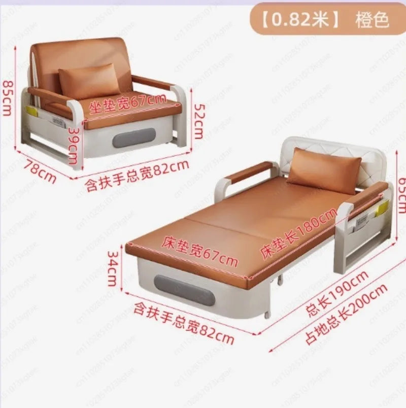 Multi-Functional Sofa Bed, Foldable Convertible Couch for Small Spaces, Modern Futon for Living Room, Balcony, Apartment