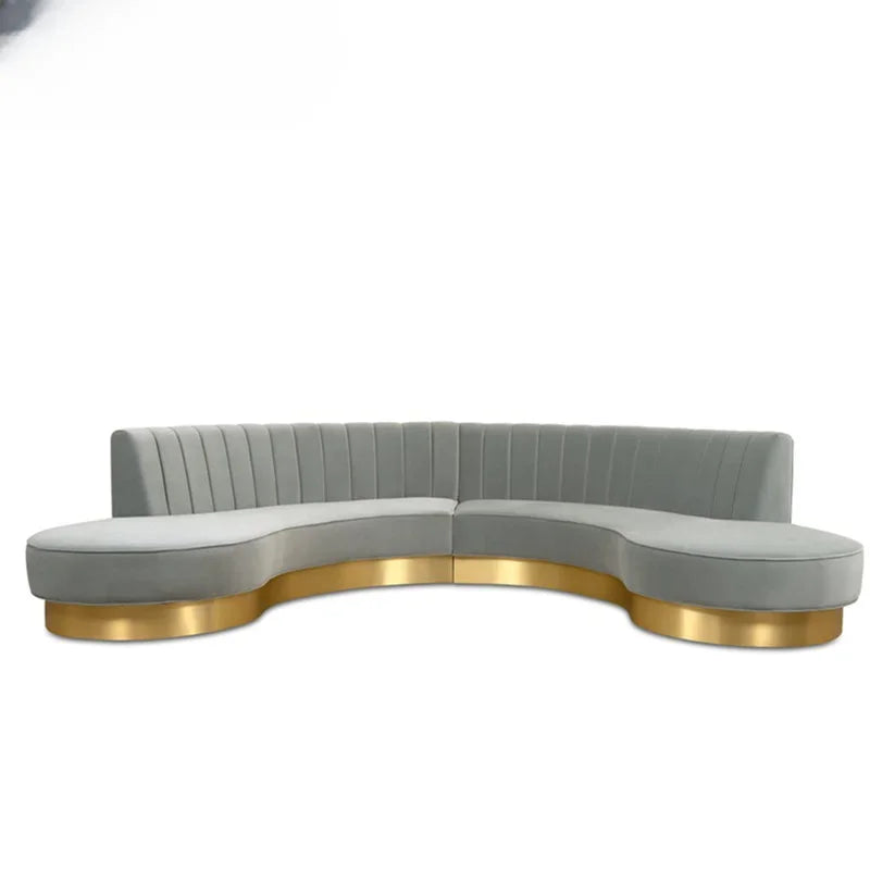 Modern light luxury curved sofa beauty salon reception living room clothing store designer furniture special-shaped sofa
