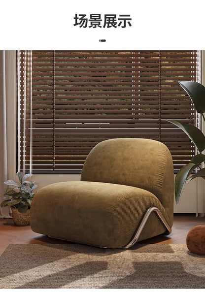 Internet celebrity in the ancient style wabi sabi lazy leisure chair designer Yang fabric single