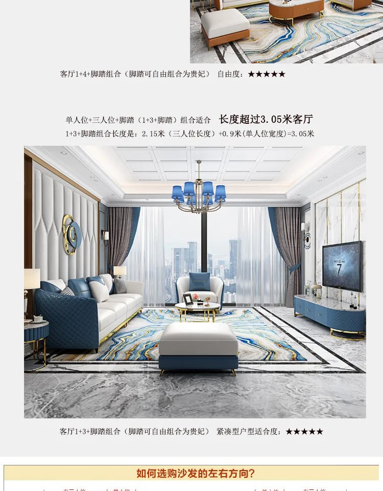 Designer Genuine Leather Sofas Fancy Modern Luxury Individual Loveseat Sofa Sectional Italian Sofy Do Salonu Home Furniture