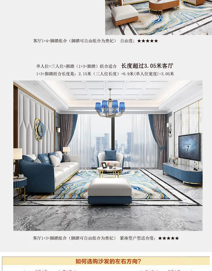 Designer Genuine Leather Sofas Fancy Modern Luxury Individual Loveseat Sofa Sectional Italian Sofy Do Salonu Home Furniture