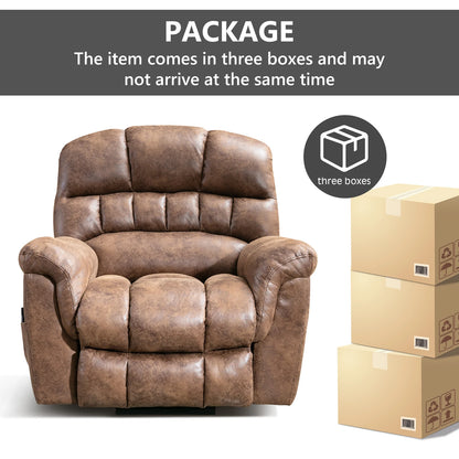 Large Power Lift Recliner Chairs with Massage and Heat for Elderly Big People, Heavy Duty Electric Faux Leather Reclining Chairs