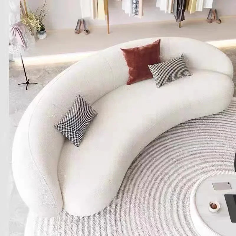 Customizable Luxurious and special-shaped creative curved sofa small apartment simple beauty double