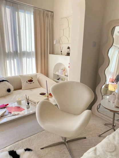 Wrap Swan Chair Leisure Chair Small Sofa Home Furniture Comfortable Living Room Chair Minimalist Lifting Office Chair Makeup Sto