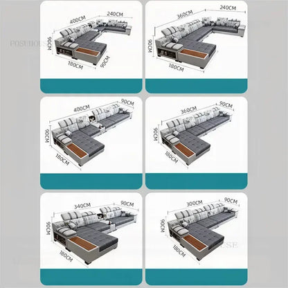 Luxury Technology Cloth Sofa Living Room Furniture Modern Cloakroom Bedroom Sofa Combination Nordic Apartment Sofa Set