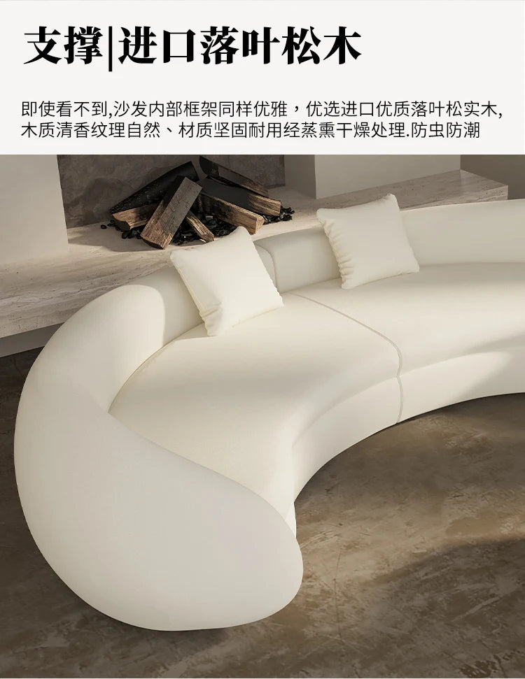 Light Luxury European Living Room Sofa Curved Christmas Cream Clouds Couch Ergonomic Reading Sofa Sala De Estar Home Decoration