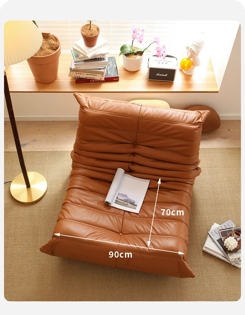 Lazy sofa single leisure chair modern simple technology leather ins