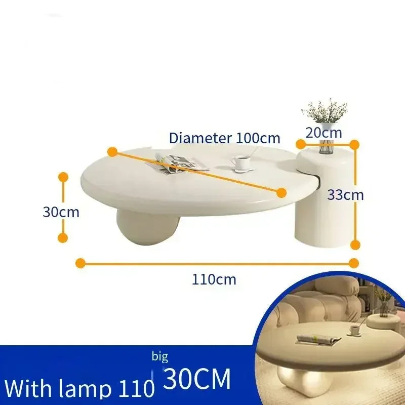 Lamps Modern Round Simple Table Nordic Smart Glamour Premium Design Coffee Tables Small White Cute Mesa De Centro Furniture