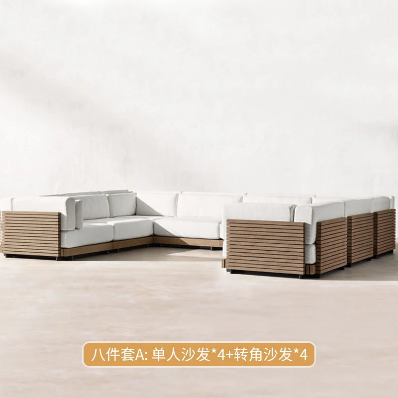 Modern Sun-proof Garden Sets Soild Wood Part Tiny Houses Sectional Garden Sets Nordic Outside Salon De Jardin Garden Furniture