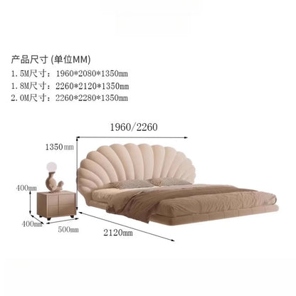 Nordic elegant Double bed 180x200cm interior Minimally comfortable bedroom beds luxury creativity camas matrimoniales furniture