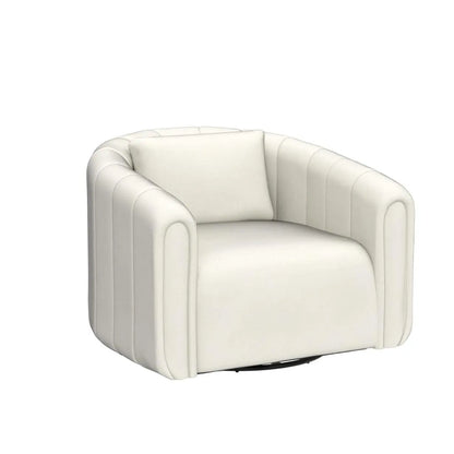 Swivel Barrel Chair Set of 2 with Plump Pillow, Comfy Round Armchair,, Customized