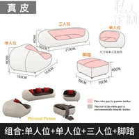 Cute Luxury Nordic Sofa Set – Soft Lazy Loveseat & Modern Lounge Puffs