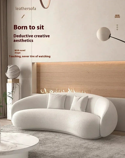 Italian Banana Sofa Minimalist Shaped Sofa Living Room Simple Modern Arc Cashew  Set Lazy Sofa Home Furniture