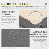 Patio Furniture Set, 5-Piece Outdoor Wicker Conversation Set with All-Weather PE Rattan, Anti-Slip Cushions & Ottomans, Sectiona