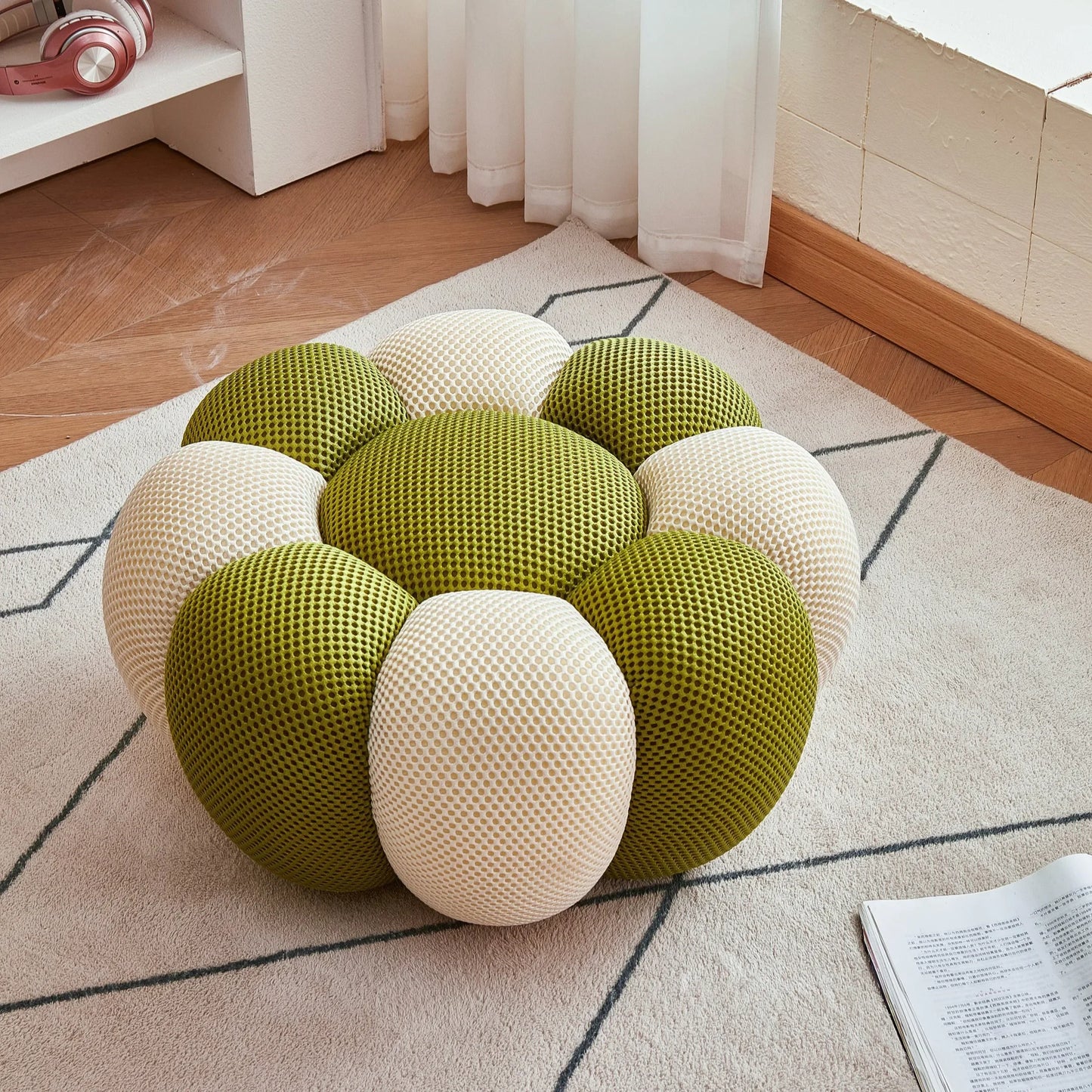 Modern Pumpkin Chair Luxury Bubble Sofa Single Lounge Seat Lazy Recliner for Bedroom Balcony Living Room Aesthetic Accent