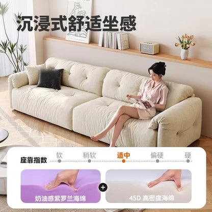 Cloud Electric Sofa Living Room Modern Simple Telescopic Fabric Lazy Multi-functional Sofa Bed Dual-purpose
