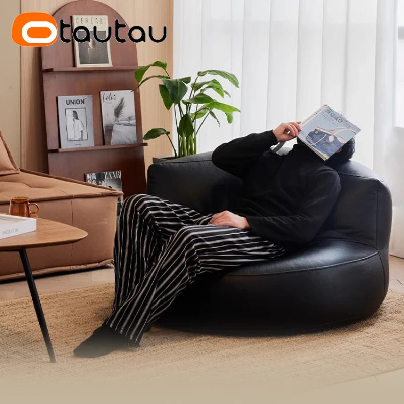 OTAUTAU Faux Leather Bean Bag Cover SF511【No Filler Inside! You Need To Buy Filler By Yourself !】