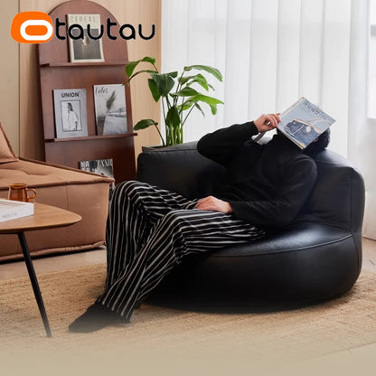 OTAUTAU Faux Leather Bean Bag Cover SF511【No Filler Inside! You Need To Buy Filler By Yourself !】