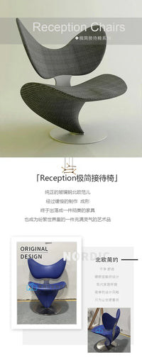 Nordic simple leisure chair light luxury creative design single sofa reception chair metal butterfly chair