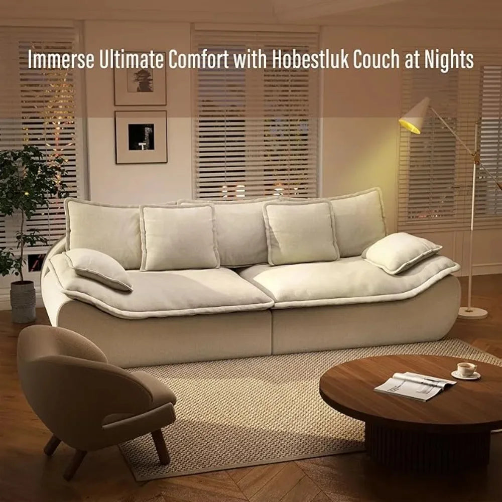 Deep Seat Sofa with Throw Pillows-89