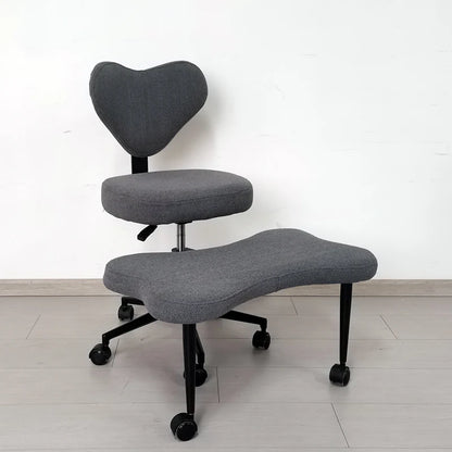 Cross Leg Chair - Meditation Chair with Wheels, ADHD Chair, Height Adjustable Seat, Adjustable Footstool