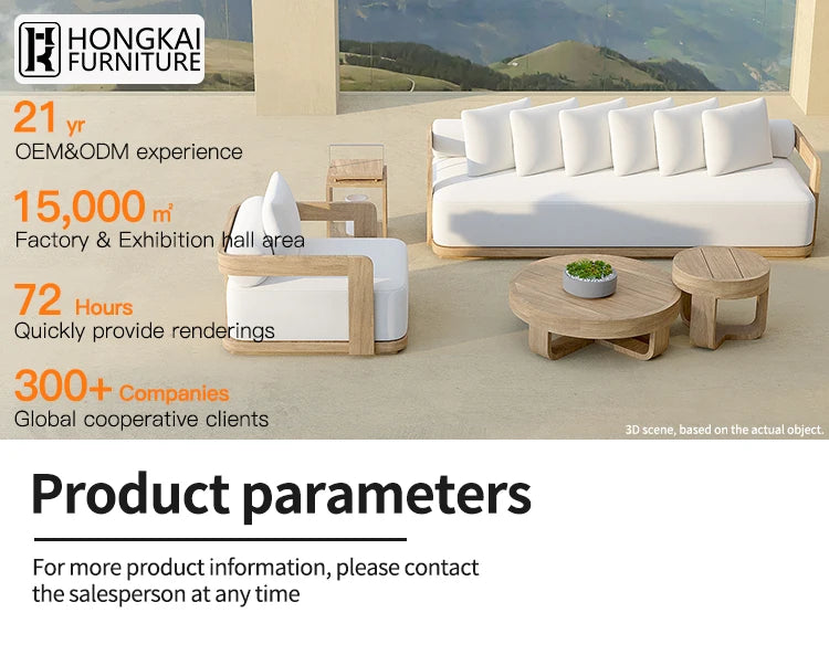 Popular Outdoor Teak Patio Furniture Teak Outdoor Furniture Sofa With Quick Dry Foam