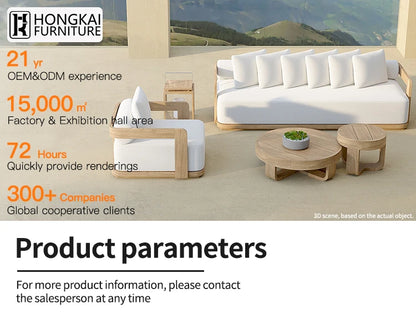 Popular Outdoor Teak Patio Furniture Teak Outdoor Furniture Sofa With Quick Dry Foam