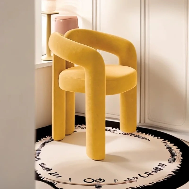 Bedroom Makeup Stool Light Luxury Senior Dresser Chair Home Dining Chair Nail Salon Back Chair