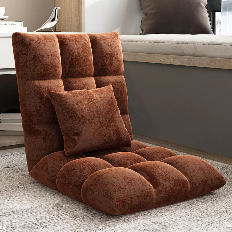 Lazy sofa single tatami bedroom balcony dormitory small sofa bed back chair folding cute floor chair