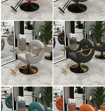 Elegant Beauty Barber Chairs Premium Nordic Style Minimalist Salon Chairs Aesthetic Italian Silla Para Lashista Salon Furniture