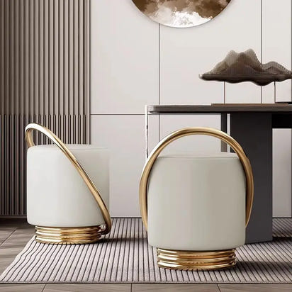 Dressing Table, Stool, Home Living Room Coffee Table, Simple Bedroom Makeup Sofa, Nordic Modern Light Luxury Round Dressing