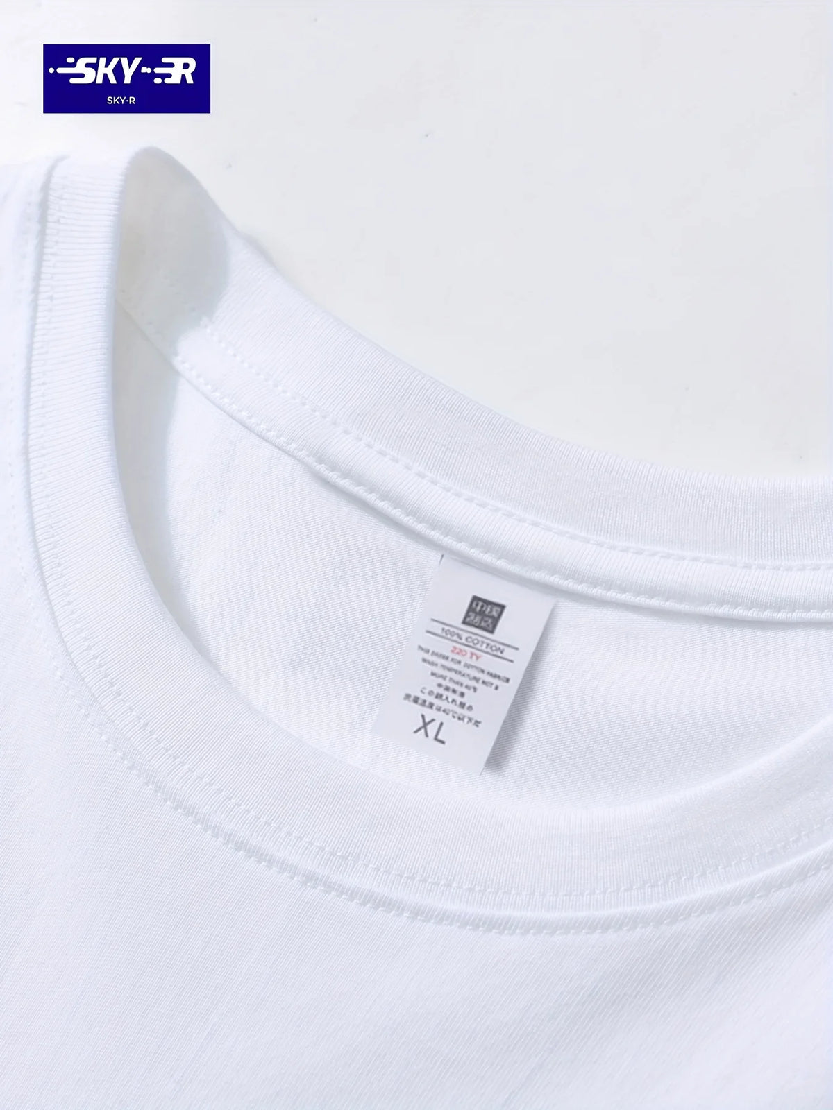 Summer Men's 100% Cotton Casual Sports Loose Large Size Letter Pattern Printed Comfortable Round Neck Short Sleeve T-shirt Top