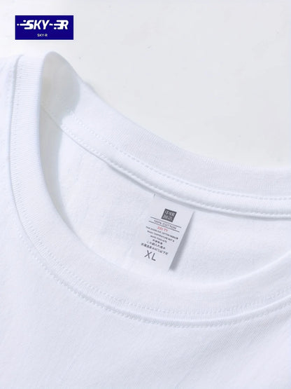 Summer Men's 100% Cotton Casual Sports Loose Large Size Letter Pattern Printed Comfortable Round Neck Short Sleeve T-shirt Top