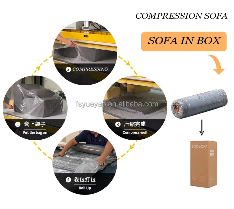 Vacuum compression sofa hot-selling style modular sofa living room sponge sofa