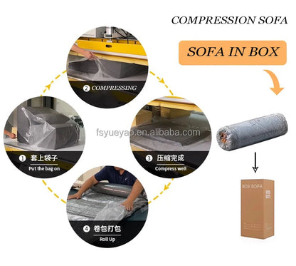 Vacuum compression sofa hot-selling style modular sofa living room sponge sofa