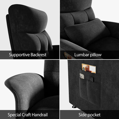 Power Recliner Chair for Adults with Heated & Massage, Lazy Boy Electric Reclining Chair Sofa, Adjustable Single, Customized