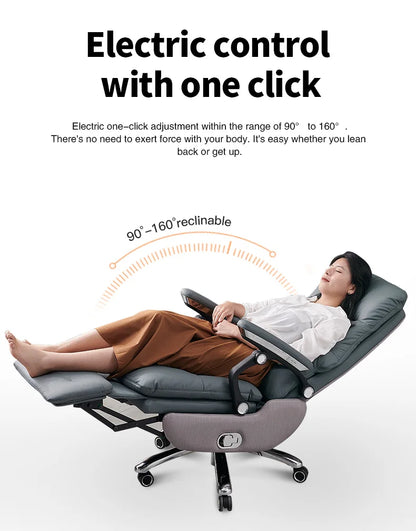 Modern Home Office Executive Chair with Linkage Armrests Relaxation Function Comfortable Workstation Chair