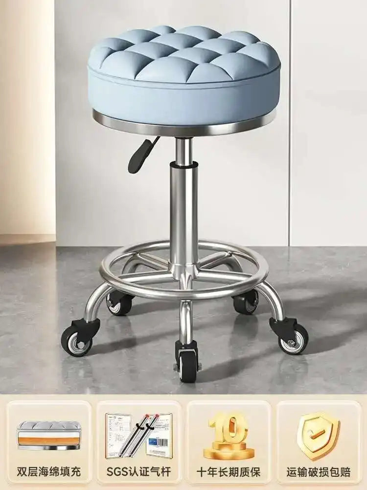Beauty Chair Specifically Designed for Beauty Salon Adjustable Rotating Pulley Hair Salon Round Stool Tabouret A Roulette 원형의자
