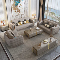 Sofa Genuine Leather Designer Italian  Loveseat Single Canape