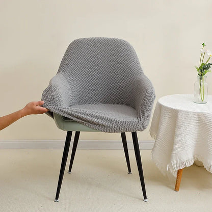 1/2pcs Jacquard Chair Covers High Arm Dining Chair Cover Elastic Chair Seat Slipcover Protector for Wedding Living Room Home