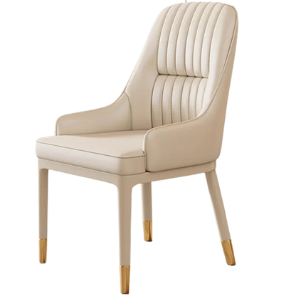 Modern Faux Dining Chairs Kitchen Metal Leather Nordic Home Dining Chairs Luxury European Chaises Salle Manger Furnitures